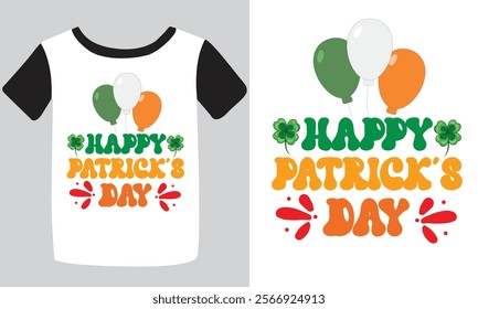 St. Patrick's day typography t-shirt design. hand-drawn design elements. logos and emblems for the invitation vector