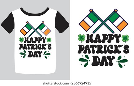 St. Patrick's day typography t-shirt design. hand-drawn design elements. logos and emblems for the invitation vector