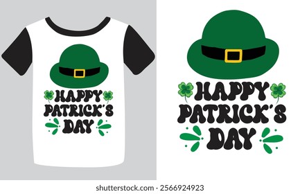 St. Patrick's day typography t-shirt design. hand-drawn design elements. logos and emblems for the invitation vector