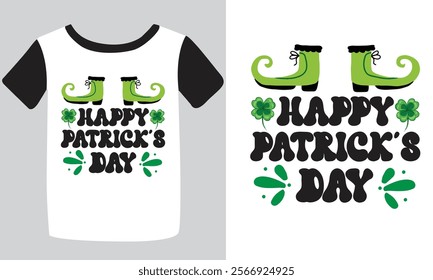 St. Patrick's day typography t-shirt design. hand-drawn design elements. logos and emblems for the invitation vector