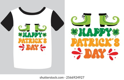 St. Patrick's day typography t-shirt design. hand-drawn design elements. logos and emblems for the invitation vector