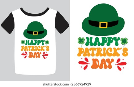 St. Patrick's day typography t-shirt design. hand-drawn design elements. logos and emblems for the invitation vector