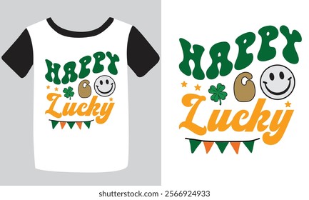 St. Patrick's day typography t-shirt design. hand-drawn design elements. logos and emblems for the invitation vector