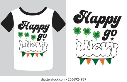 St. Patrick's day typography t-shirt design. hand-drawn design elements. logos and emblems for the invitation vector