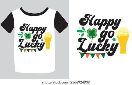 St. Patrick's day typography t-shirt design. hand-drawn design elements. logos and emblems for the invitation vector