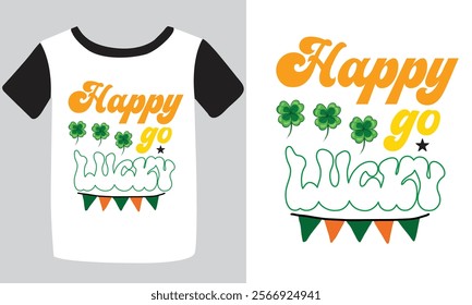 St. Patrick's day typography t-shirt design. hand-drawn design elements. logos and emblems for the invitation vector