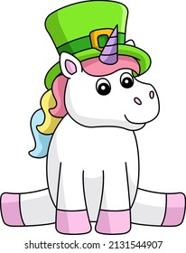 St. Patricks Day Unicorn Cartoon Clipart