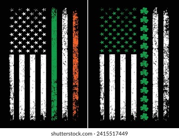 St Patrick's Day With USA Flag Design