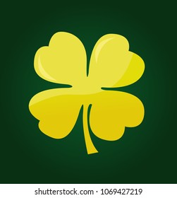 St. Patrick's day vector background with shamrock