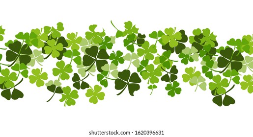 St. Patrick's day vector background with shamrock