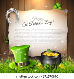 St. Patrick's Day - vector background with copyspace 