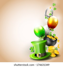 St Patrick's Day - vector background with copyspace  