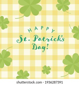 st patrick's day vector background with clovers for banners, cards, flyers, social media wallpapers, etc.