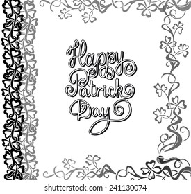 St. Patrick's day vector background with shamrock.