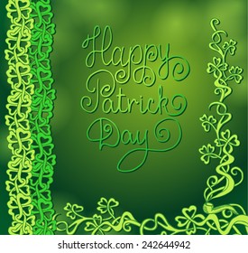 St. Patrick's day vector background with shamrock.