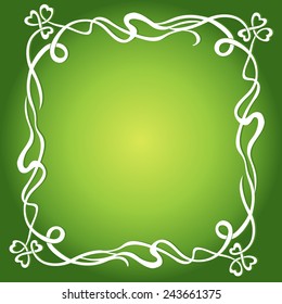 St. Patrick's day vector background with shamrock.