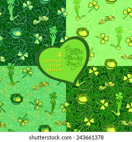 St. Patrick's day vector background with shamrock.