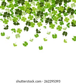 St. Patrick's day vector background with shamrock