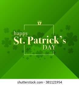 St. Patrick's Day vector with a background