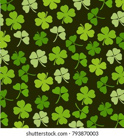 St. Patrick's day vector background with shamrock