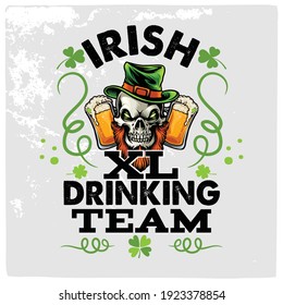 St Patrick's day vector design for T shirt or other uses.