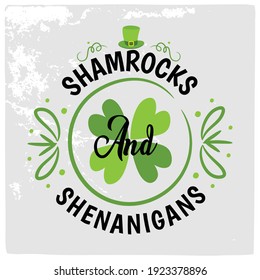 St Patrick's day vector design for T shirt or other uses.