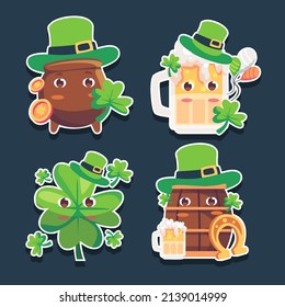 St. Patrick's Day vector design elements set. Vector illustration.