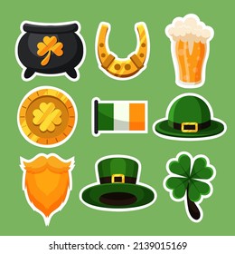 St. Patrick's Day vector design elements set. Vector illustration.