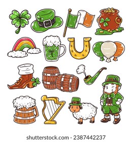 St. patrick's day vector design element illustration set