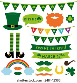 St. Patrick's Day vector design elements set 