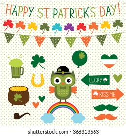 St. Patrick's Day vector design elements set