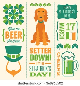 St. Patrick's Day vector design elements for banners, greeting cards, invitations