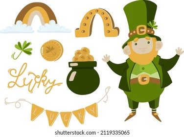 St. Patrick's day vector elements set