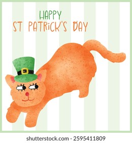 St. Patrick's Day vector, green, lucky, watercolor