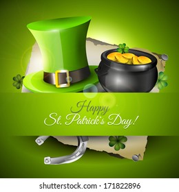 St. Patrick's Day - vector greeting card 