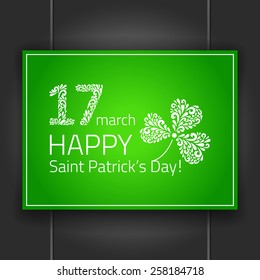 St. Patrick's Day - vector greeting card. 