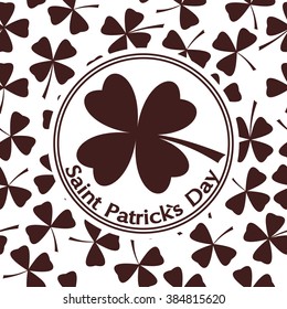 St Patricks day vector greeting card cover design template