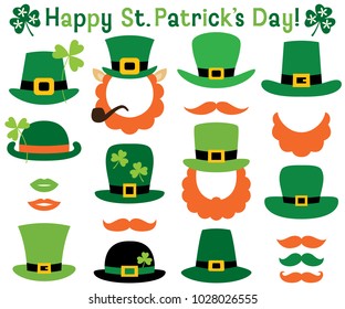 St. Patricks Day vector hats set