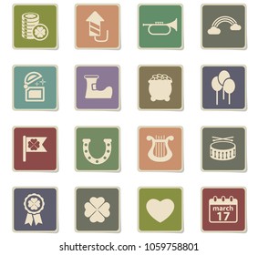 st patricks day vector icons for web and user interface design