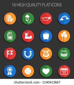 st patricks day vector icons for web and user interface design