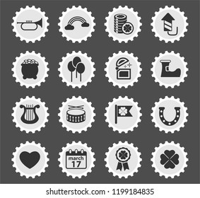 st patricks day vector icons for web and user interface design
