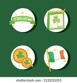 st patricks day vector icons design