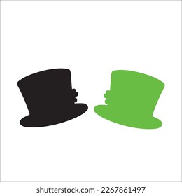 St. Patrick's day vector icons set isolated on white background. Flat cartoon style design element for party, sales, photo booth props: pot, coins, rainbow, horseshoe, beer, clover, pipe, tie, hat.