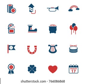 st patricks day vector icons for web and user interface design