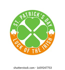 St. Patrick's Day Vector Illustration. Happy St. Patrick's Day vector flat design template for background, banner, poster, greeting card. Happy St. Patrick's Holiday celebration.
