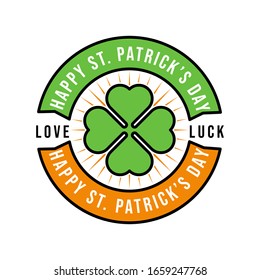 St. Patrick's Day Vector Illustration. Happy St. Patrick's Day vector flat design template for background, banner, poster, greeting card. Happy St. Patrick's Holiday celebration.