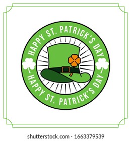 Ilustración vectorial del Día de San Patricio. Feliz Día de San Patricio plantilla de diseño plano vectorial para fondo, banner, afiche, tarjeta de saludo. Feliz Fiesta de San Patricio.