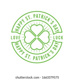 St. Patrick's Day Vector Illustration. Happy St. Patrick's Day vector flat design template for background, banner, poster, greeting card. Happy St. Patrick's Holiday celebration.