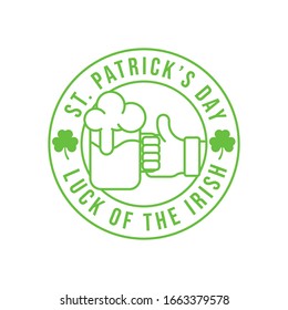 St. Patrick's Day Vector Illustration. Happy St. Patrick's Day vector flat design template for background, banner, poster, greeting card. Happy St. Patrick's Holiday celebration.