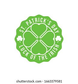 St. Patrick's Day Vector Illustration. Happy St. Patrick's Day vector flat design template for background, banner, poster, greeting card. Happy St. Patrick's Holiday celebration.